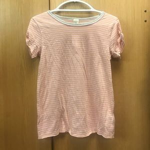Free People pink striped tee